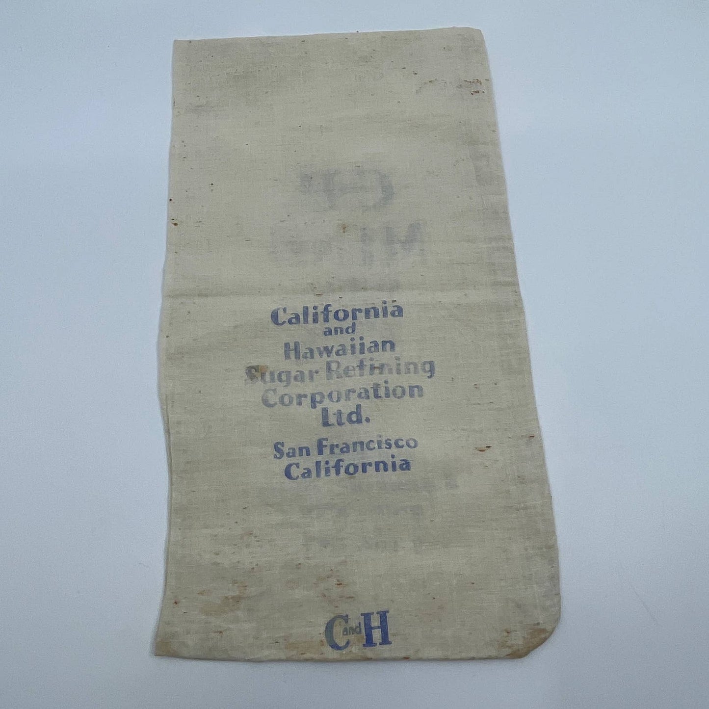 Vintage Sugar Sack - C & H Menu California & Hawaiian Sugar Refining Co 13" TF5