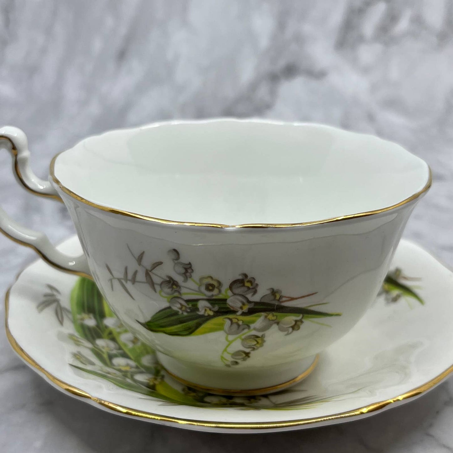 Adderley Bone China England Tea Cup and Saucer ~ Lily of The Valley TD1