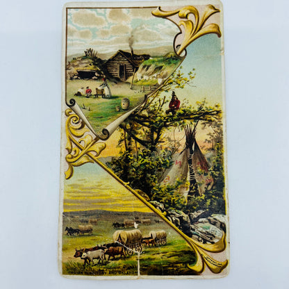 1890s Trade Card Arbuckle Coffee Ariosa NY Indian Territory & Oklahoma AH9-M11