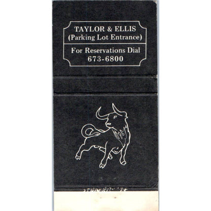 Phil Lehr's Steakery Advertising Matchbook Cover SA1-M6