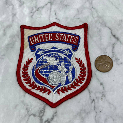 Vintage Embroidered Bowling Patch WIBC United States 10 Pin SE7