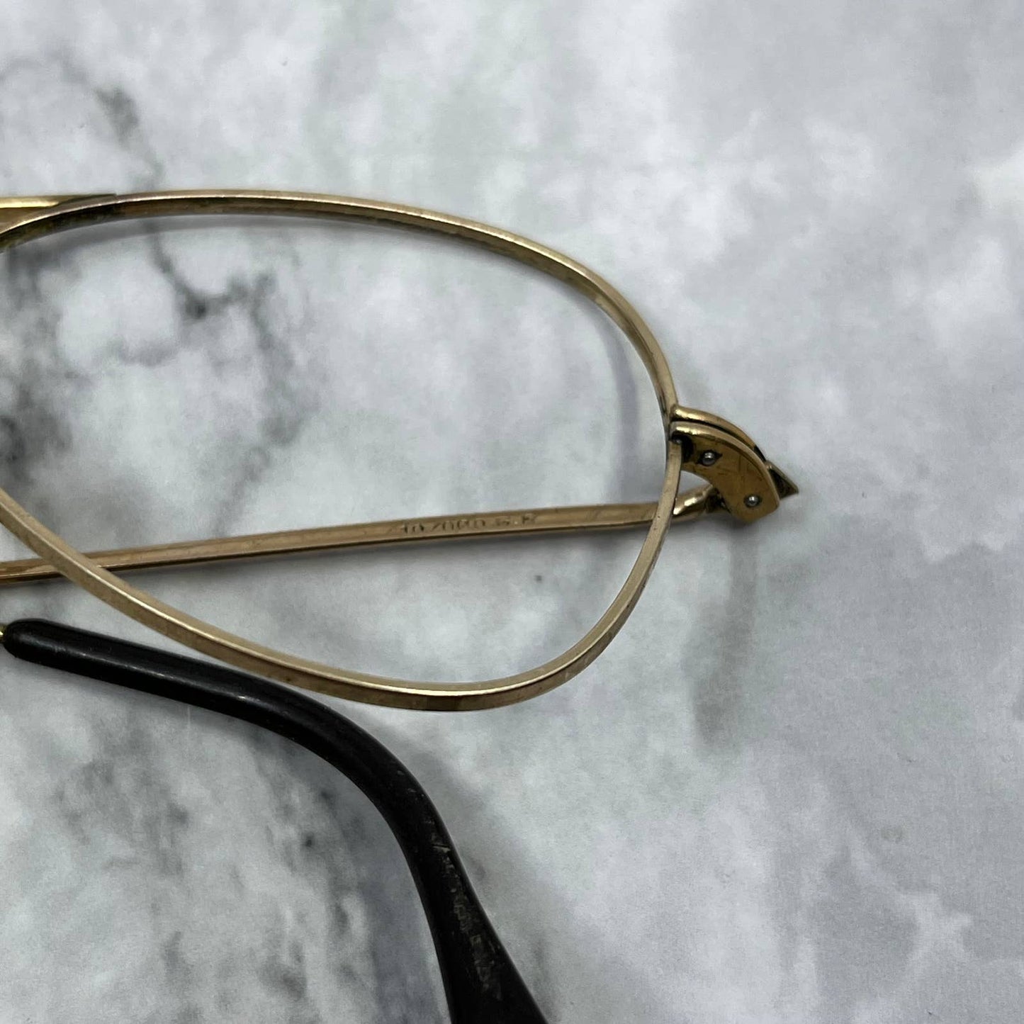 Vintage Gold Filled Aviator Frame Eyeglasses Frames 5” France SE9