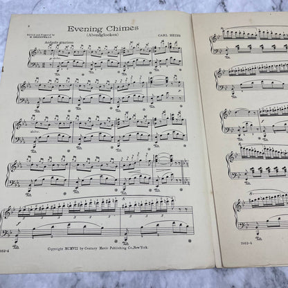 1907 Sheet Music - Evening Chimes - Abendglocken Heins No. 1862 TI1