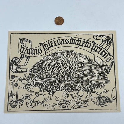 1892 Ludwig Rosenthal  Engraving Exlibris of Hanns Igler Knabensberger AC8