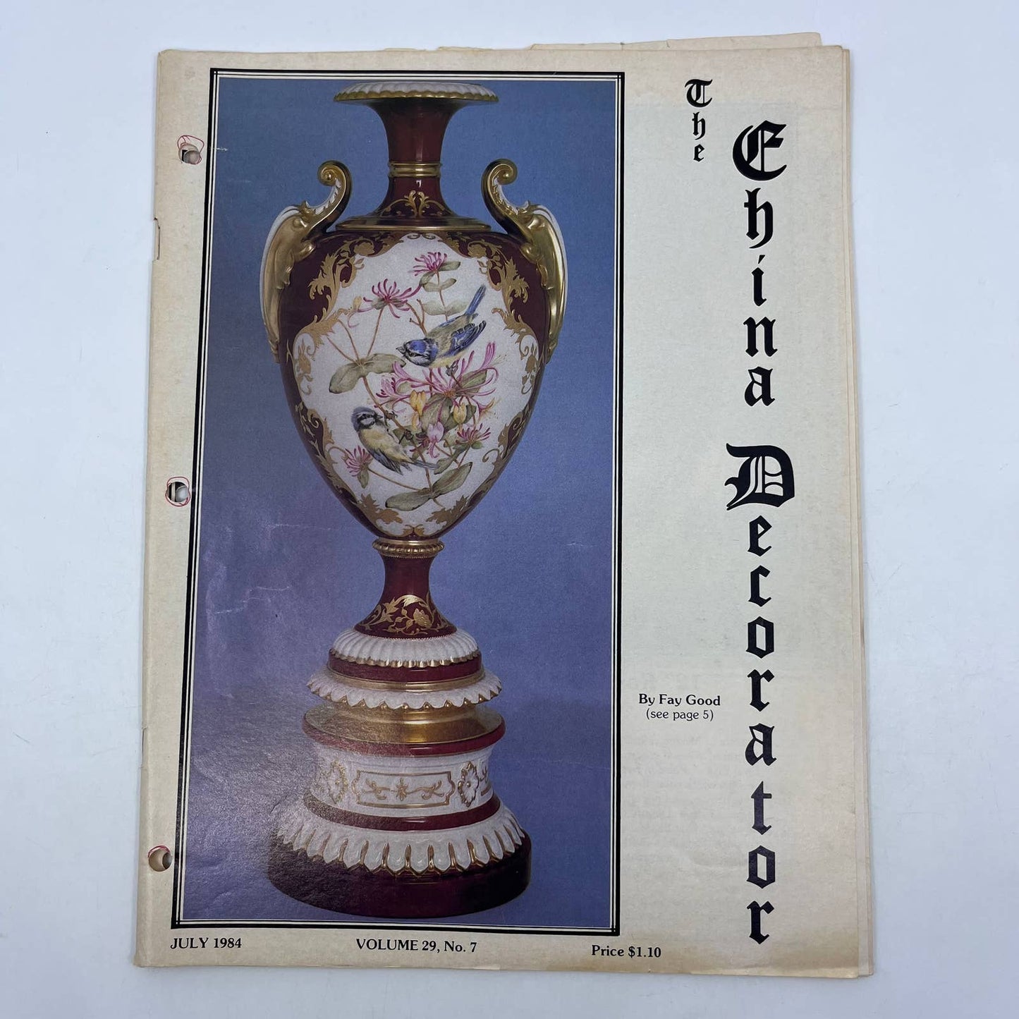 1984 July - The China Decorator Magazine - Instructions for Red Urn Fay Good TH8