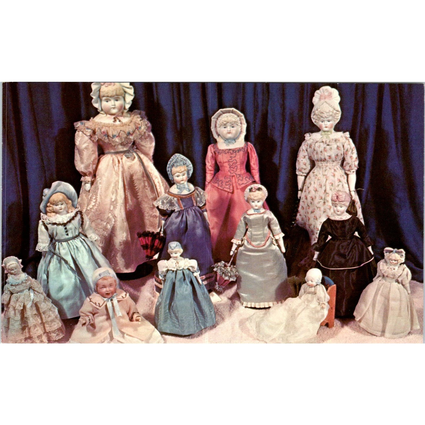 Game Lodge Doll House Rare Sugar Bisque Dolls Margaret Swenson Postcard PB8