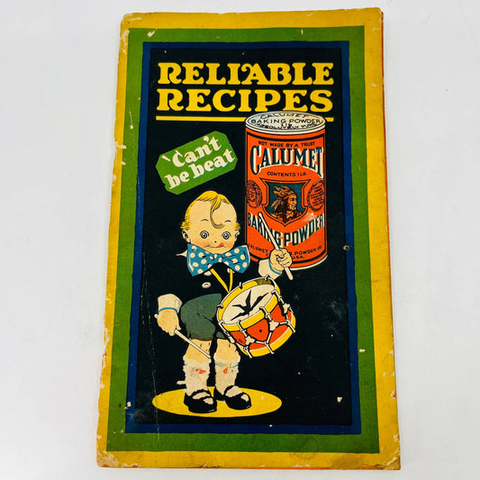 1918 Calumet Baking Powder Cookbook Reliable Recipes Can’t Be Beat Drummer BA3