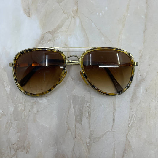 Retro Gold Tone Tortoise Shell Aviator Sunglasses Eyeglasses Frames TJ1-G3-8