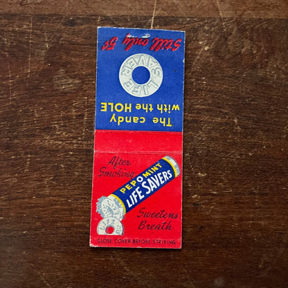 Pepomint Lifesavers Advertising Matchbook Cover SA9-M13