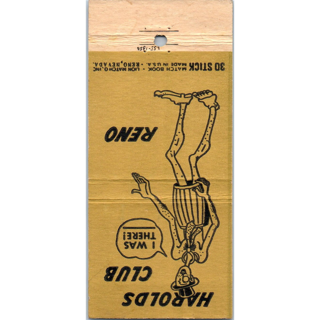 Harolds Club Reno Nevada Advertising Matchbook Cover MM11-8