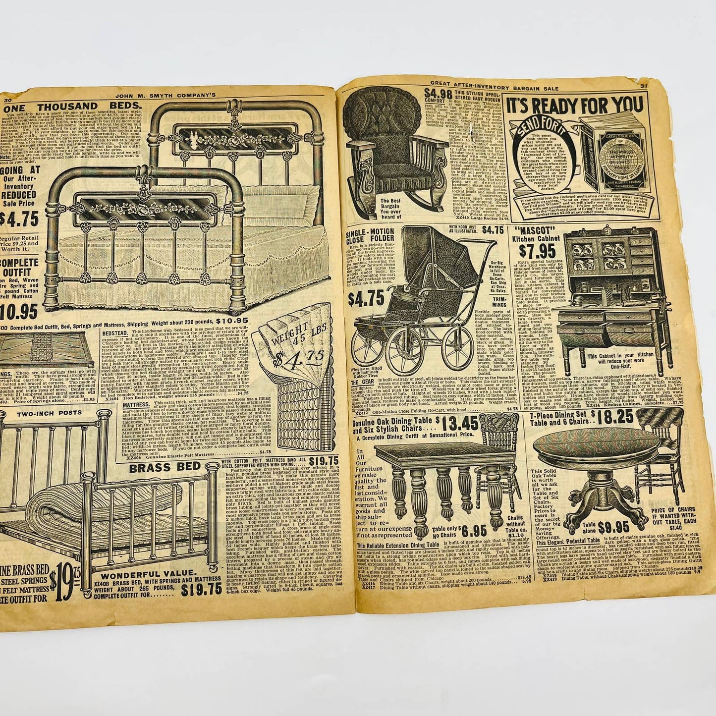 1910 John M. Smyth Company Sample Catalog w/ Inserts Chicago IL D2