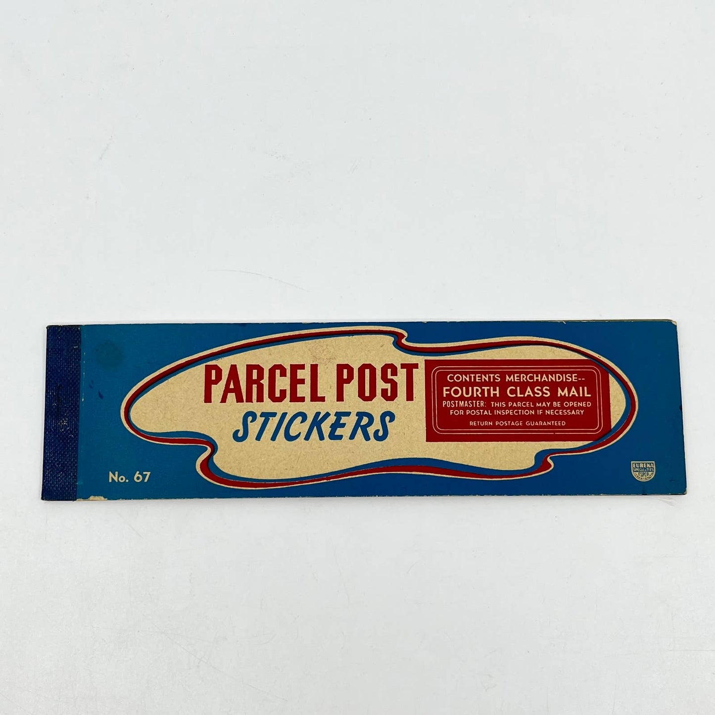 Vintage US Mail Parcel Post Fourth Class Sticker Stamp Book SC5