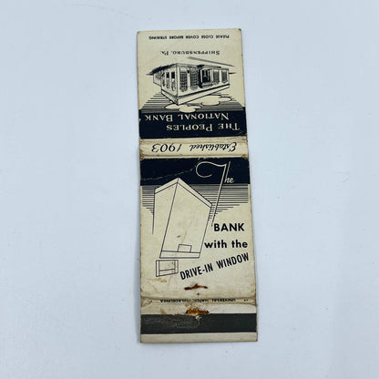 1950s Matchbook The Peoples National Bank Drive-In Window Shippensburg PA SC6