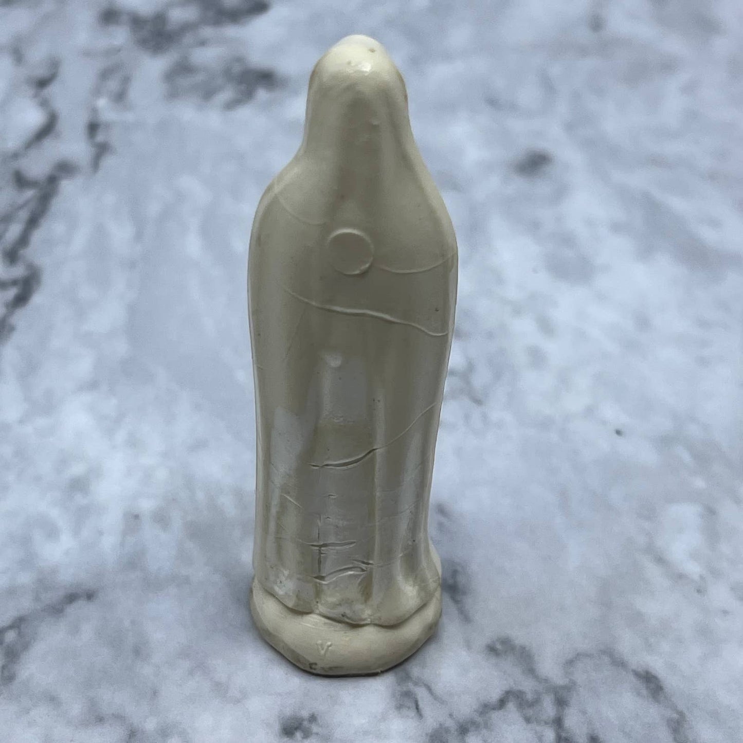1960s Our Lady of Lourdes Virgin Mary Statue Catholic Figurine plastic 2.75” SE9