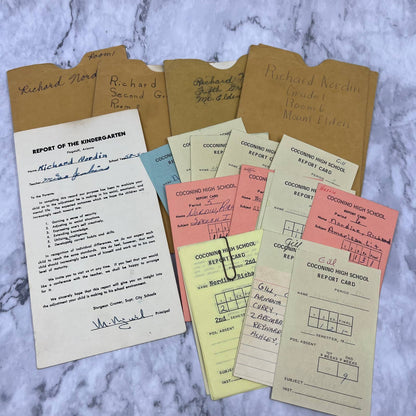 1958-71 Report Card Lot Richard Nordin in Mount Elden Coconino Flagstaff AZ EA4