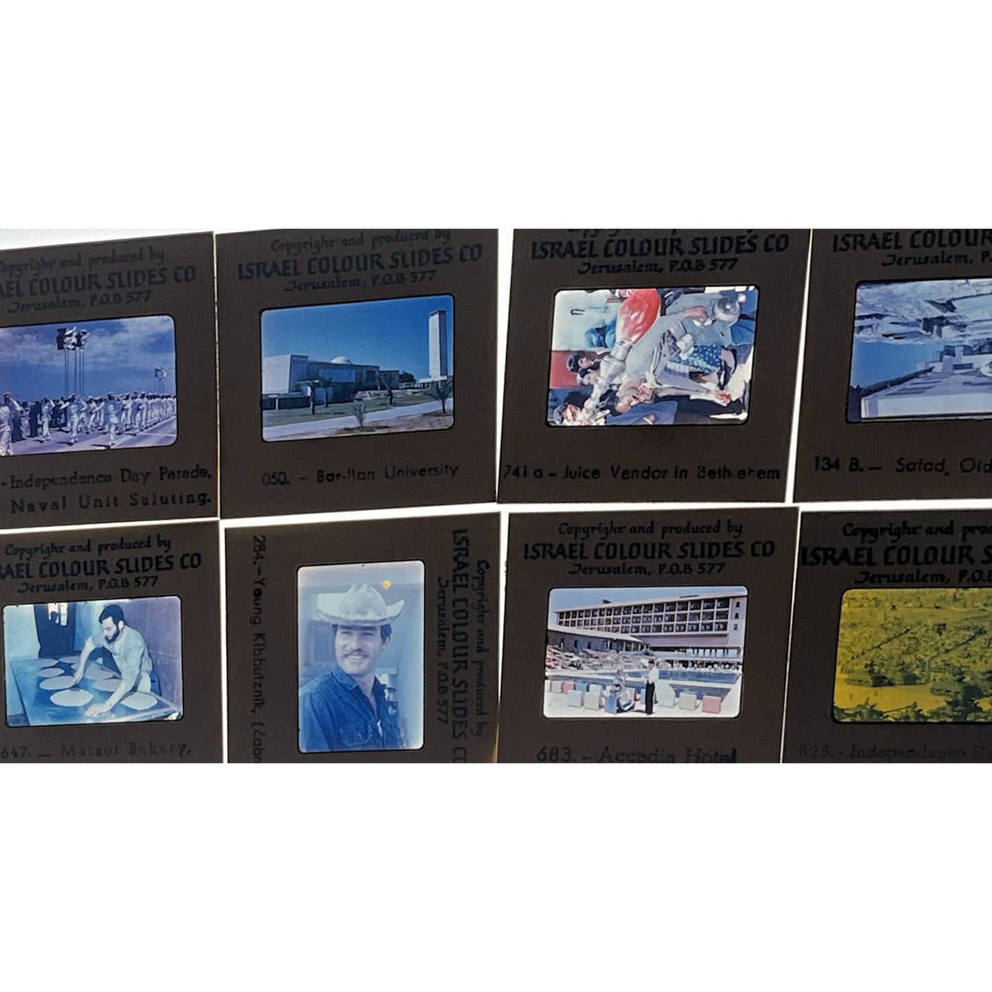 1960s Israel Colour Slides Co Lot of 8 Jerusalem 2x2 Travel Slides TK2-S-12