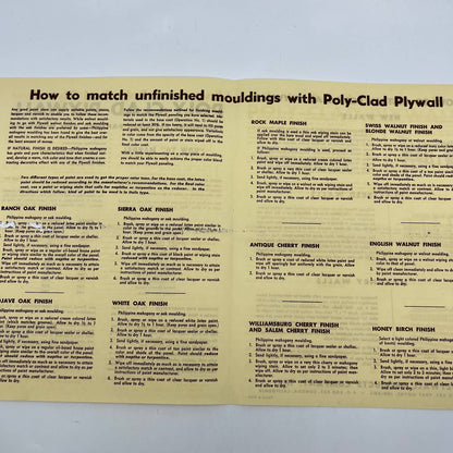 1960 Poly-Clad Plywall Wood Paneling  Advertising How-To Booklet AC8