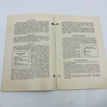 1941 Standards for Cooked Foods Booklet Ames IA Agricultural Extension EA4