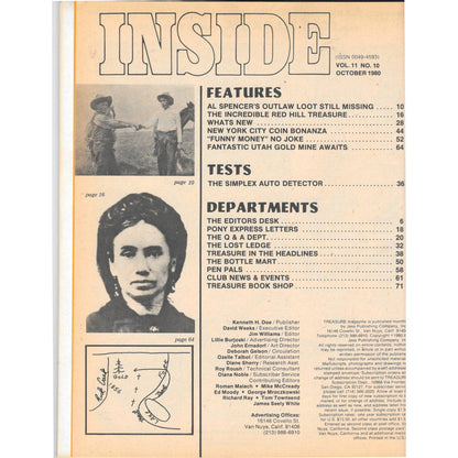 Treasure Magazine - Treasure Hunting Gold Mining Metal Detecting Oct 1980 M5