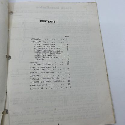 1982 Sukup Stir-Up Owners Installation & Operation Manual V39-1