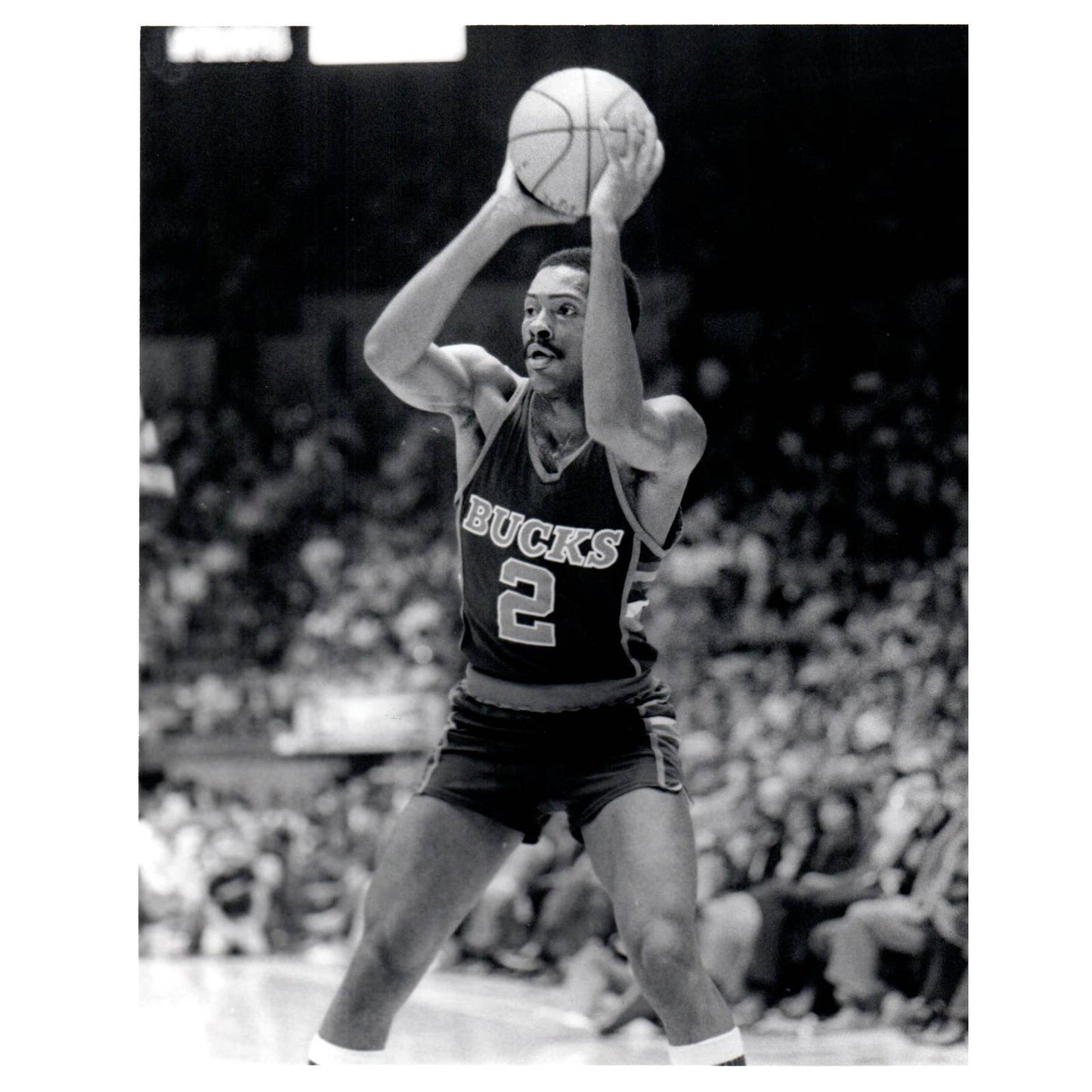 1983 Press Photo Basketball NBA Milwaukee Bucks Junior Bridgeman 8x10" AD3