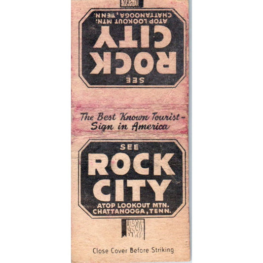 Rock City Lookout Mtn. Chattanooga TN Advertising Matchbook Cover SA9-M4