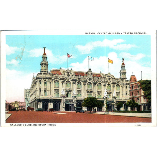 Gallego's Club & Opera House 1939 Havana Cuba Original Postcard P3-1