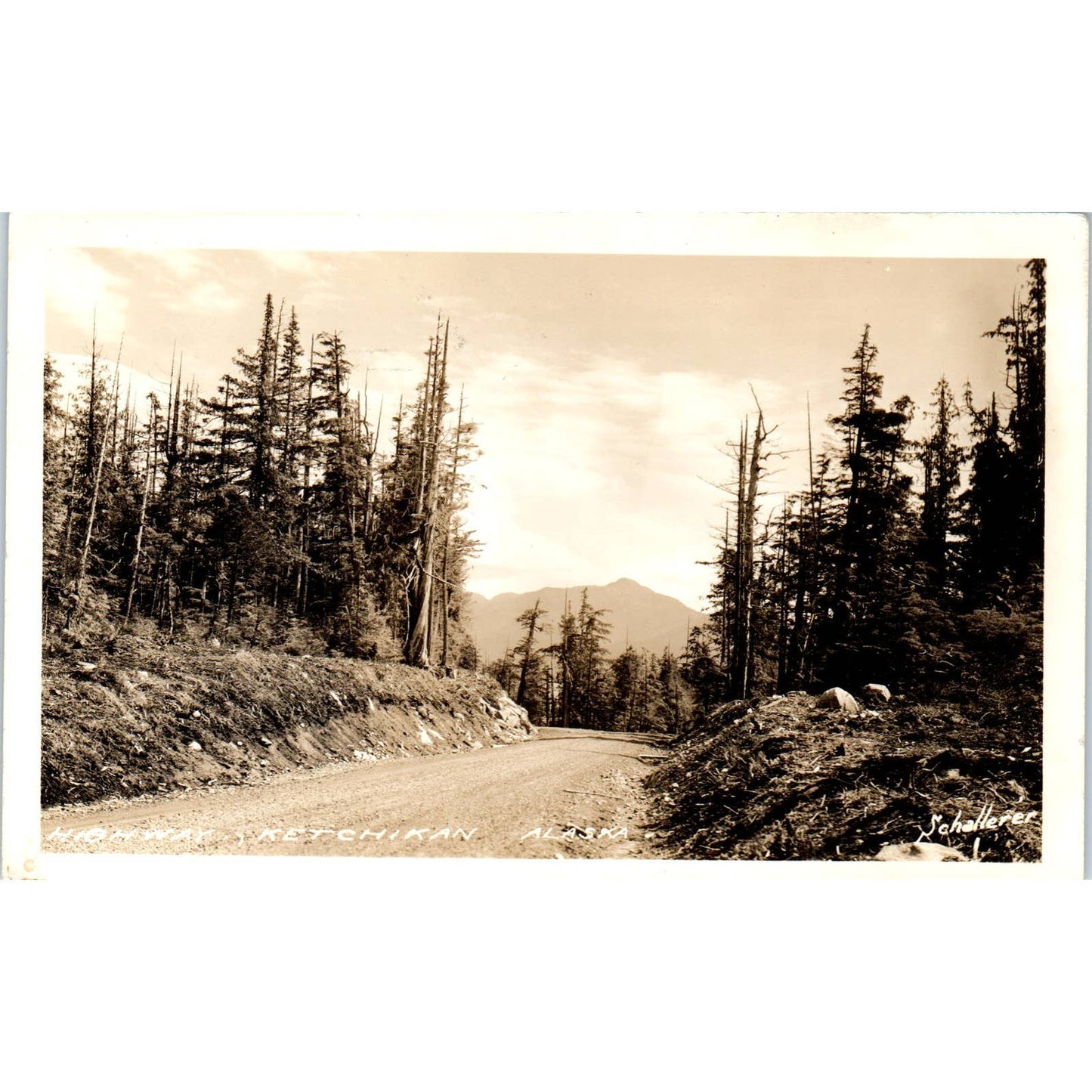 Highway Ketchikan Alaska RPPC Original Postcard TK1-P1