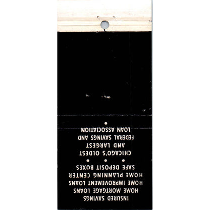 First Federal Savings Chicago IL Advertising Matchbook Cover SA1-M11