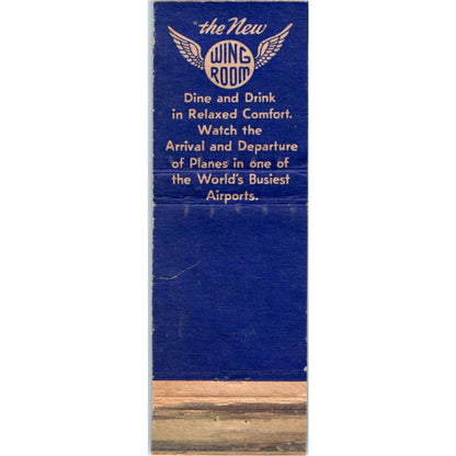 San Francisco Airport The Skyway, Wing Room Advertising Matchbook Cover SA9-M8