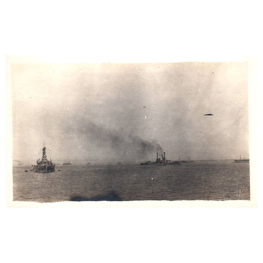 2 Steam Tanker Ships Asea c1910 - Original Postcard RPPC TJ8-4