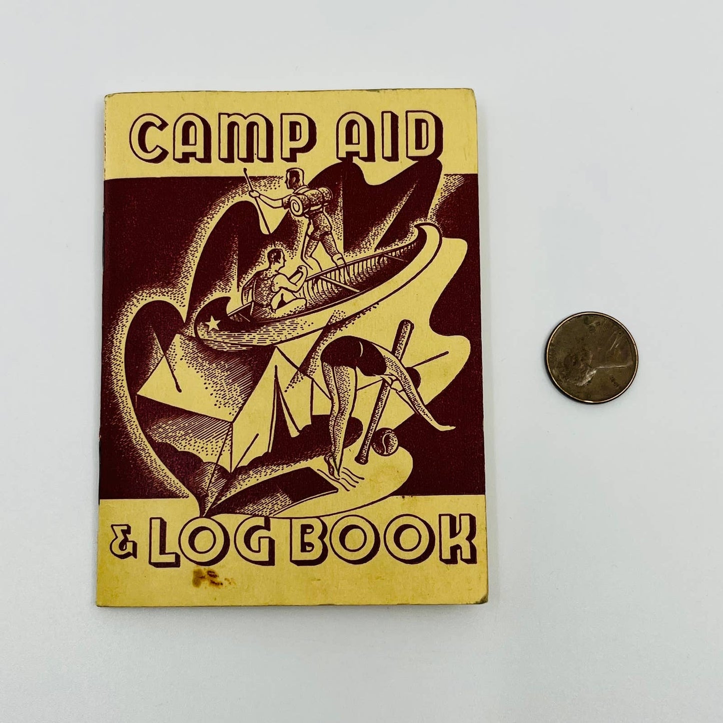 1942 Camp Aid & Log Book Spirit Lake Scout Camp WA Mt. St. Helen Red SC2