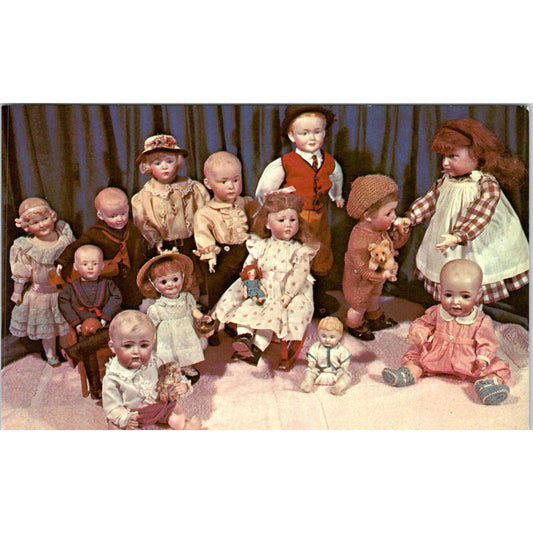 Bisque Character Dolls Game Lodge Doll House Mabel Gurney Original Postcard PB8
