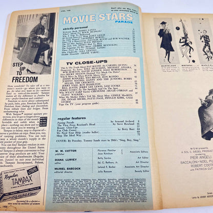 1958 Apr MOVIE STARS PARADE Magazine Ricky Nelson Tommy Sands Elvis Presley TC6