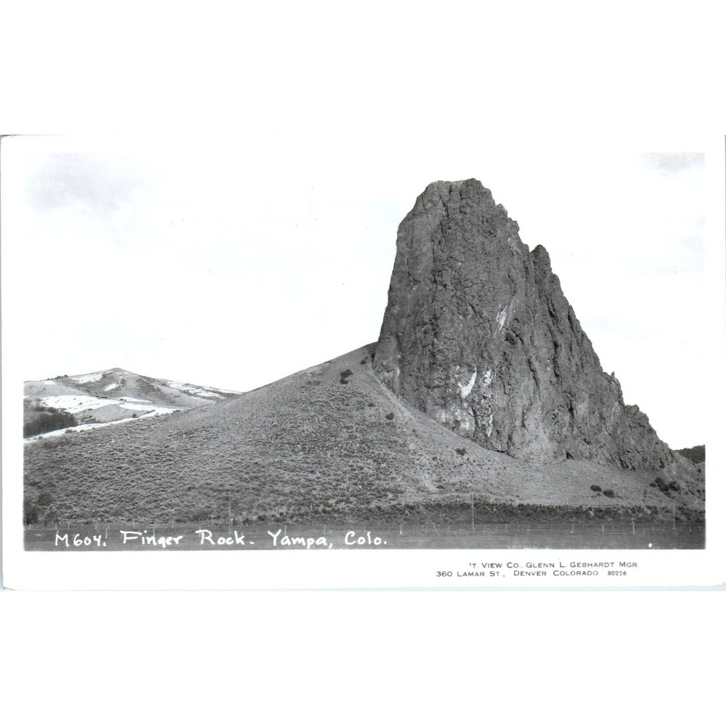 Finger Rock RPPC Yampa Colorado Original Postcard TK1-28