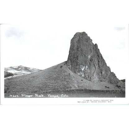 Finger Rock RPPC Yampa Colorado Original Postcard TK1-28