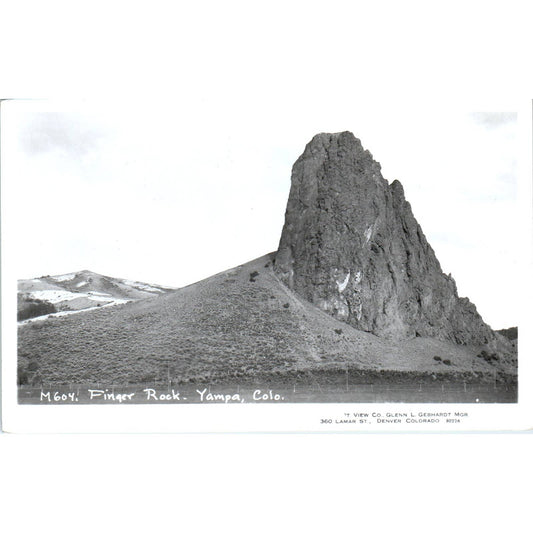 Finger Rock RPPC Yampa Colorado Original Postcard TK1-28