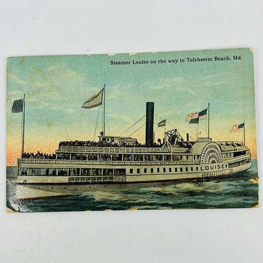 1914 Steamship Steamer Louise on the way to Tolchester Beach MD PA8