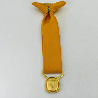 Vintage Red Medallion And Yellow Masonic Freemason Shriner Clip On Tie SA5