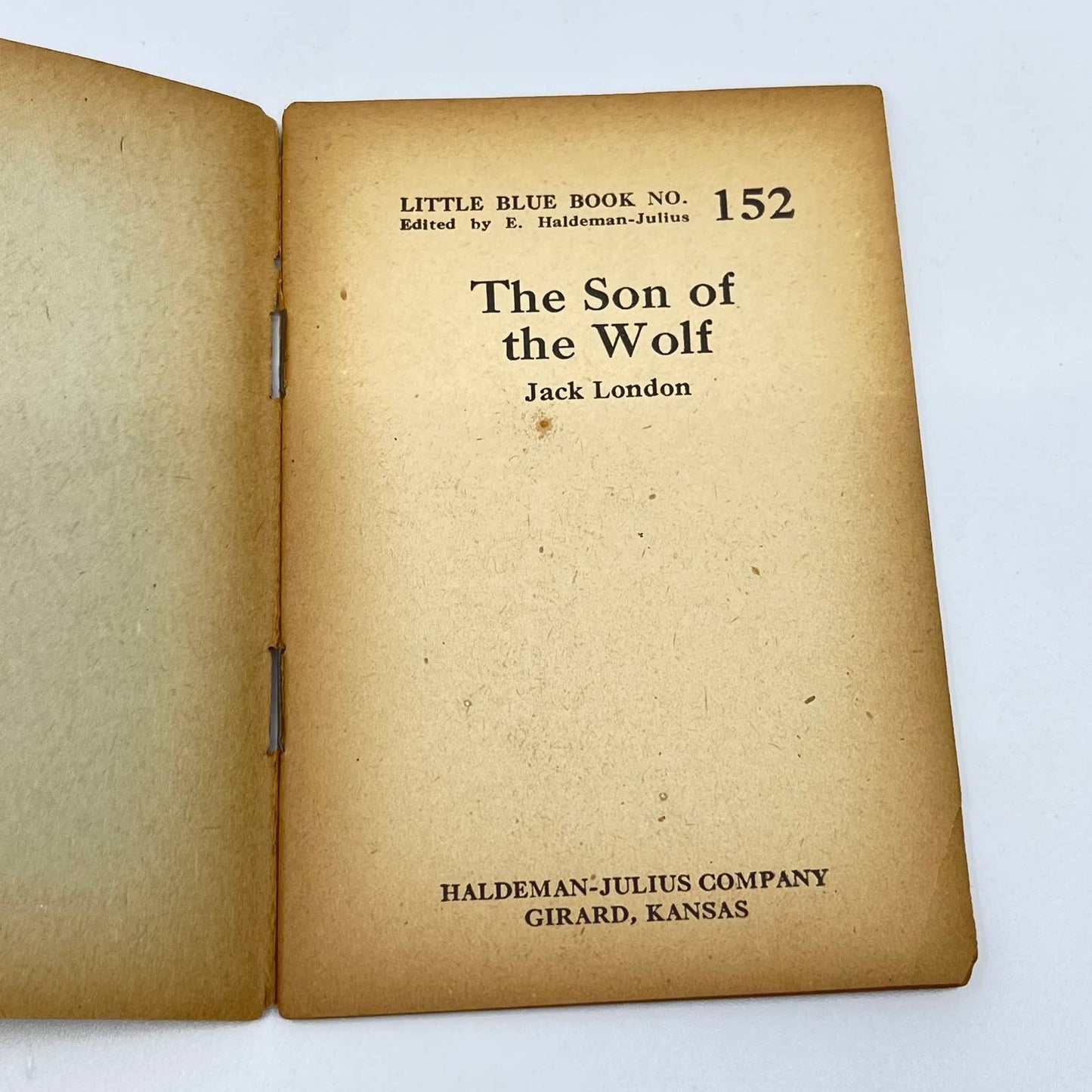 c1920 Little Blue Book No. 152 The Son of the Wolf Jack London SD3