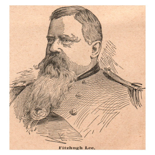 Fitzhugh Lee 3.5x3" Original Engraving 1899 AK5-M28