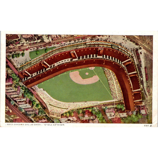 Wrigley Field Home of the Chicago Cubs Illinois 1930s - Original Postcard TJ9-P1