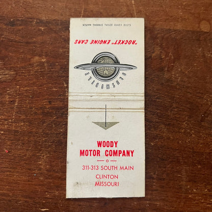 Woody Motor Company Oldsmobile Clinton MO Advertising Matchbook Cover SA9-M10