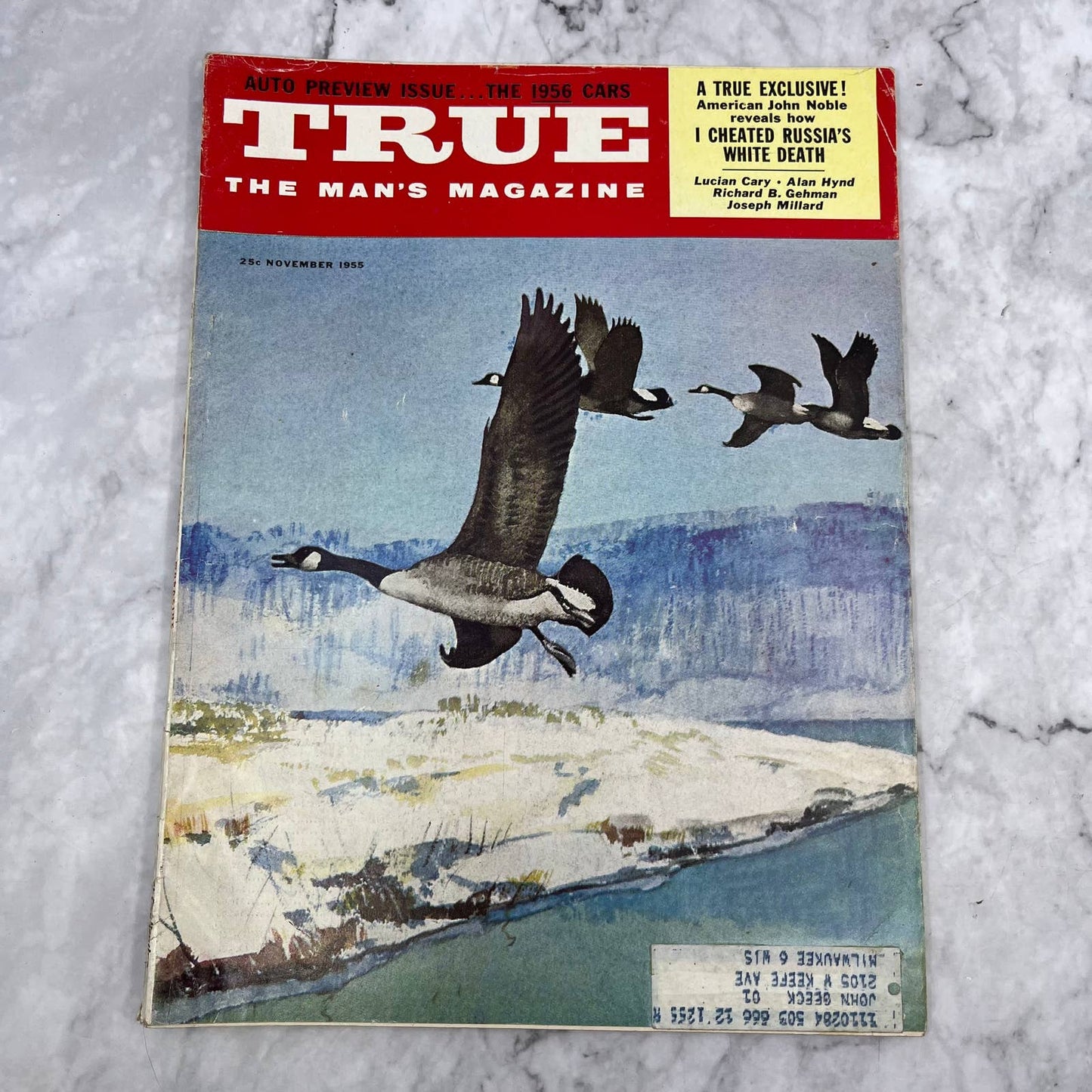 1955 November TRUE the man's magazine car 1956 Preview Russia's white death TJ3