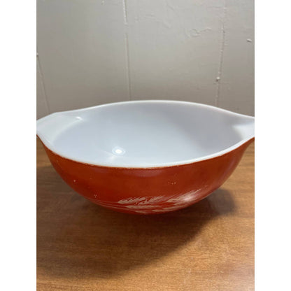 Vintage Pyrex Autumn Harvest Wheat 444 Cinderella Mixing Bowl 4 Quart 13” TH3