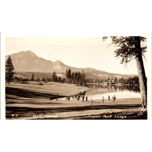 Golf Course Jasper Park Lodge RPPC Original Postcard P2-9