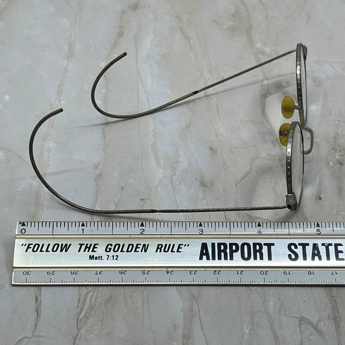 c1910 Round Eyeglasses Etched Chester W. Gaskell Optician St. Paul MN TC5-S1