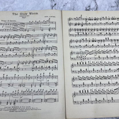Vintage 1932 The Glow Worm Gluhwurmchen Sheet Music Original Piano Solo V42-4