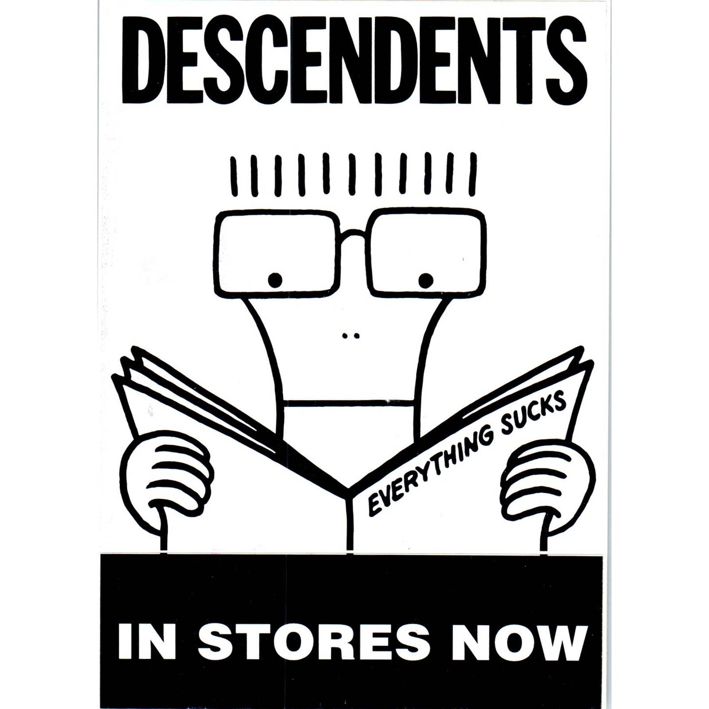 1996 DESCENDENTS Everything Sucks Release Promo Postcard AD7