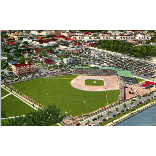 Al Lang Field Tampa Bay Florida Original Postcard TK1-24